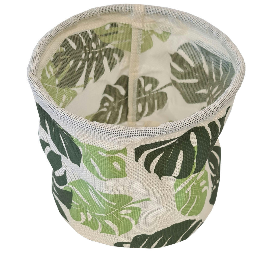 MONSTERA - Corbeille de rangement toile imprimée H15,5cm