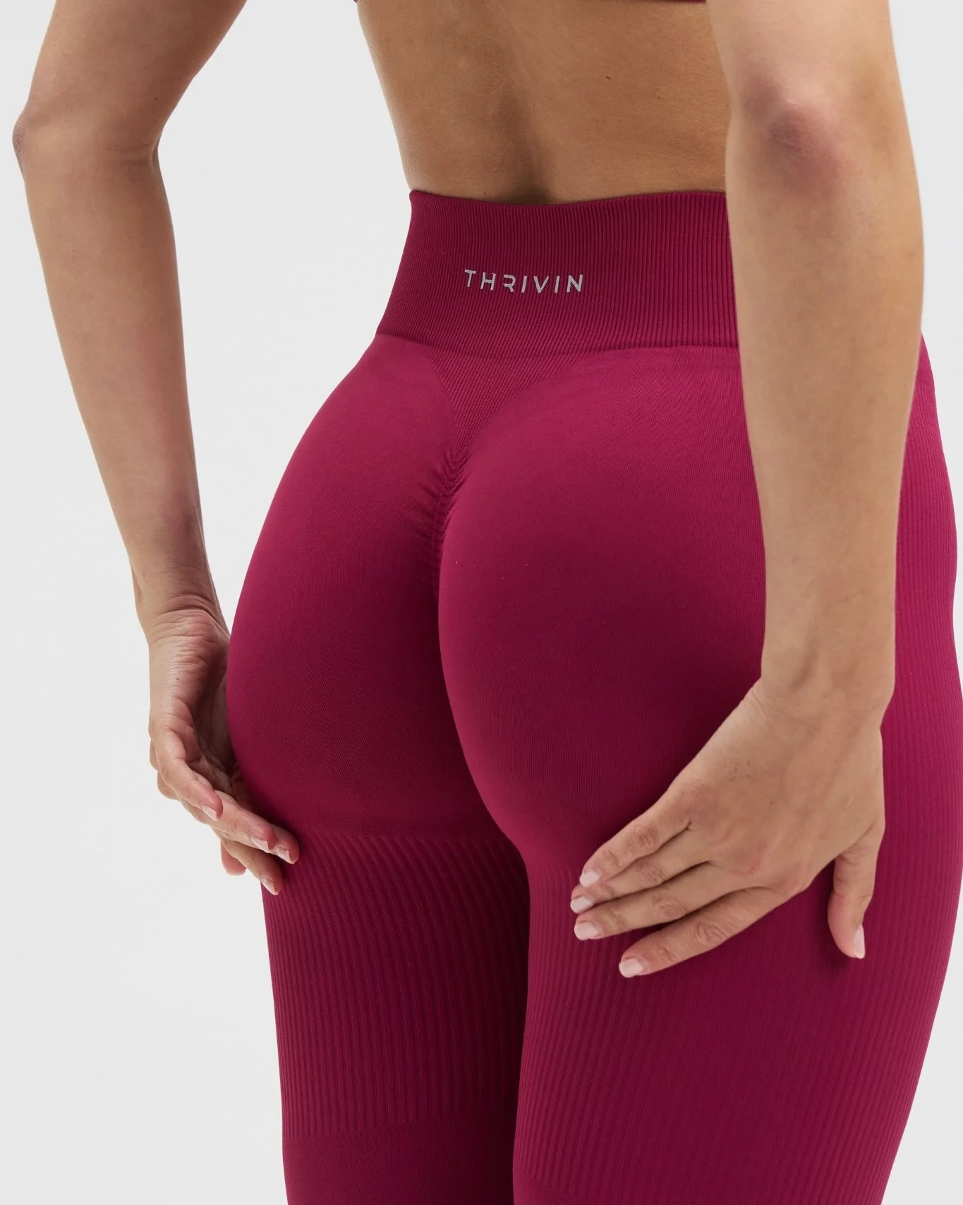 Elevate™ Sculpting Mid Waist Scrunch Leggings | Cherry Berry