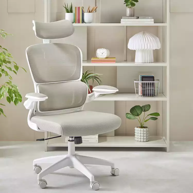 Habitat Oxley Mesh Office Chair -Grey