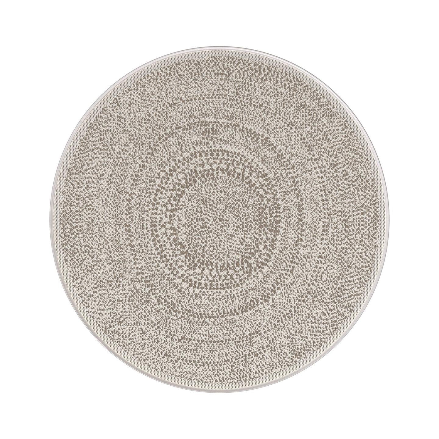 AFK Living vloerkleed Tribal - voor binnen en buiten - beige - 120 x 120 cm
