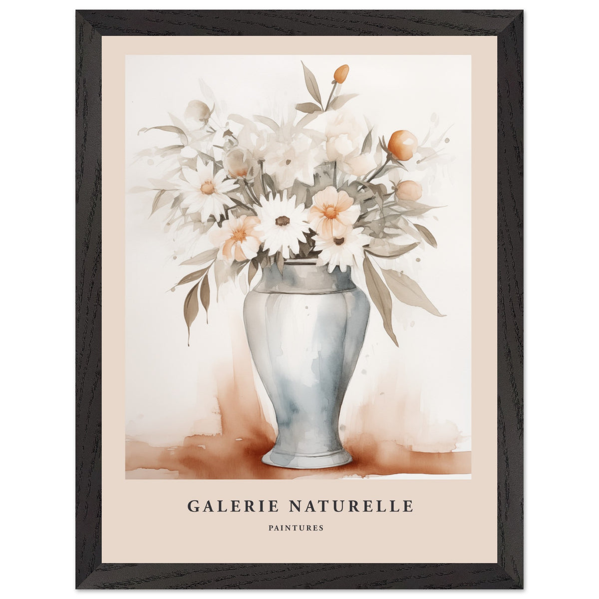 Artfulprints Poster met Lijst Bloemen in vaas 3  - 30x40 cm - Meerkleurig