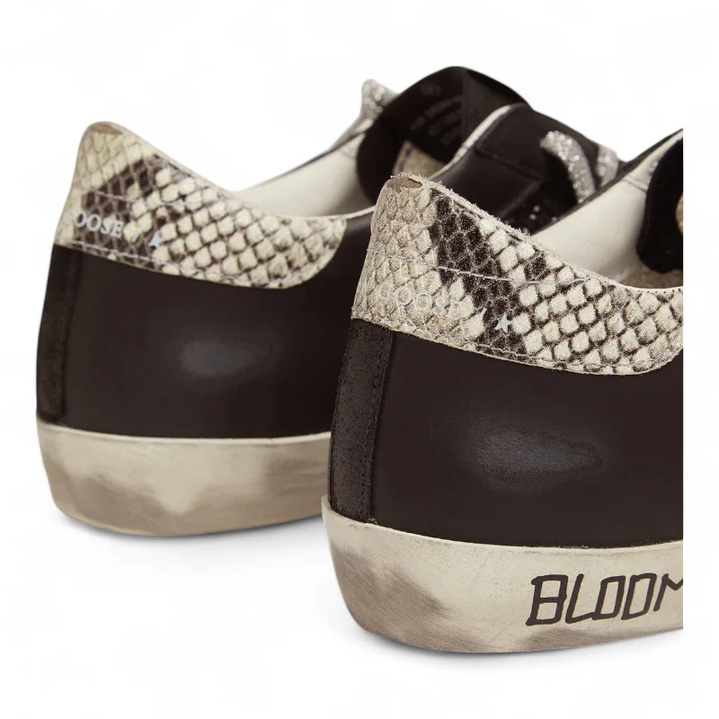 Super-Star sneakers with glitter and handwritten lettering