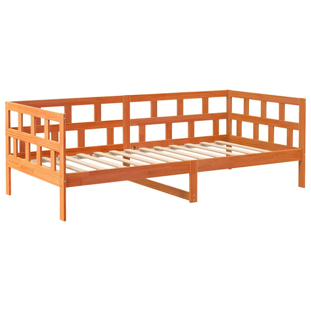 Łóżko Dzienne Sofa Rama Łóżka Drewniana Brązowa 80x200 cm