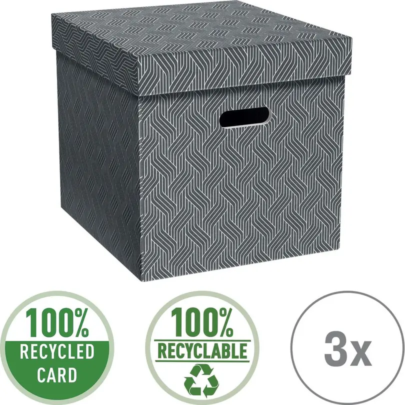 Aufbewahrungsbox 3er-Set Cube