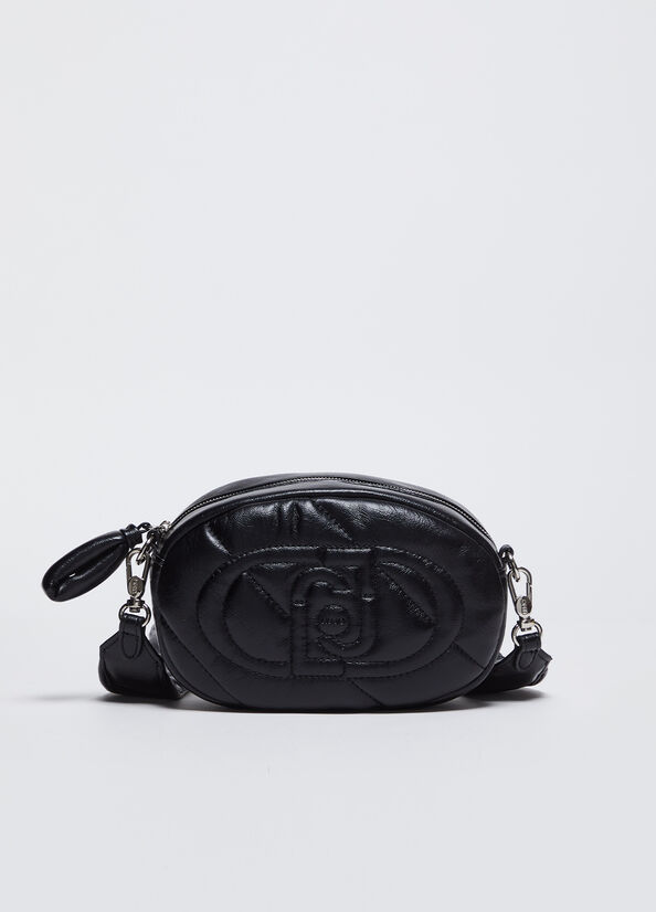 Borsa a tracolla media glossy matelass&eacute;
