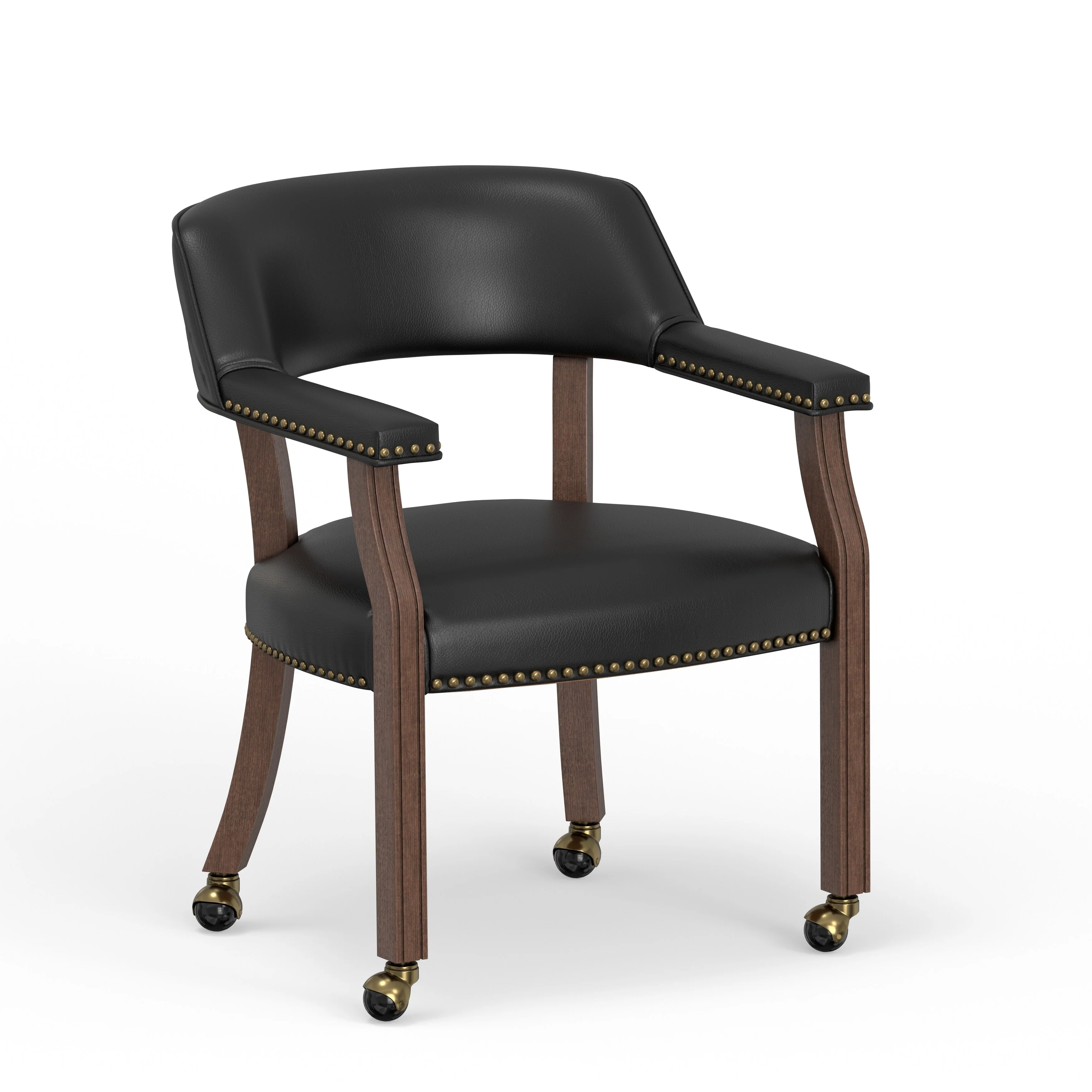 Holliday 48-inch Dining and Poker Game Set in Walnut Finish