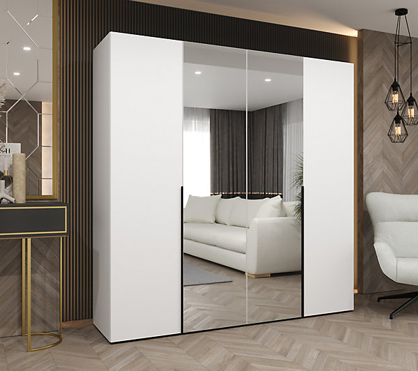 Armoire Alicante 2 a portes battantes H. 202 x L.200 x P. 52, 4 portes