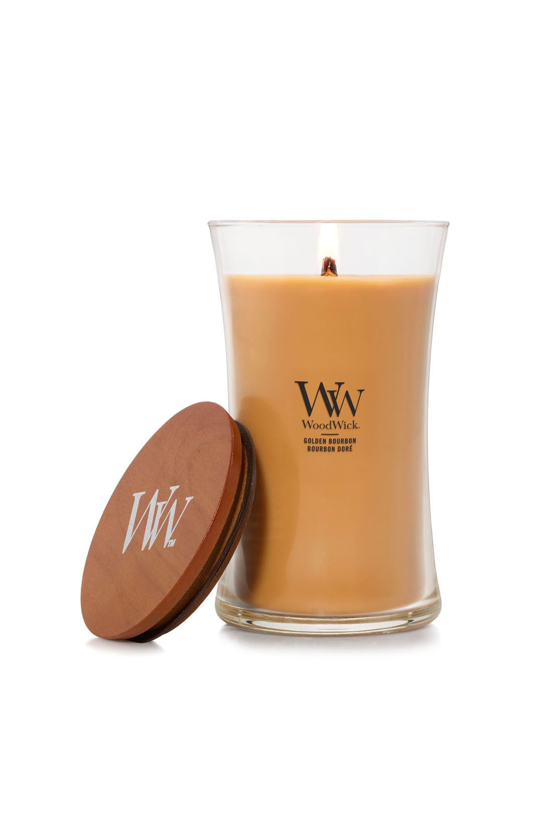 Woodwick Large Hourglass Golden Bourbon