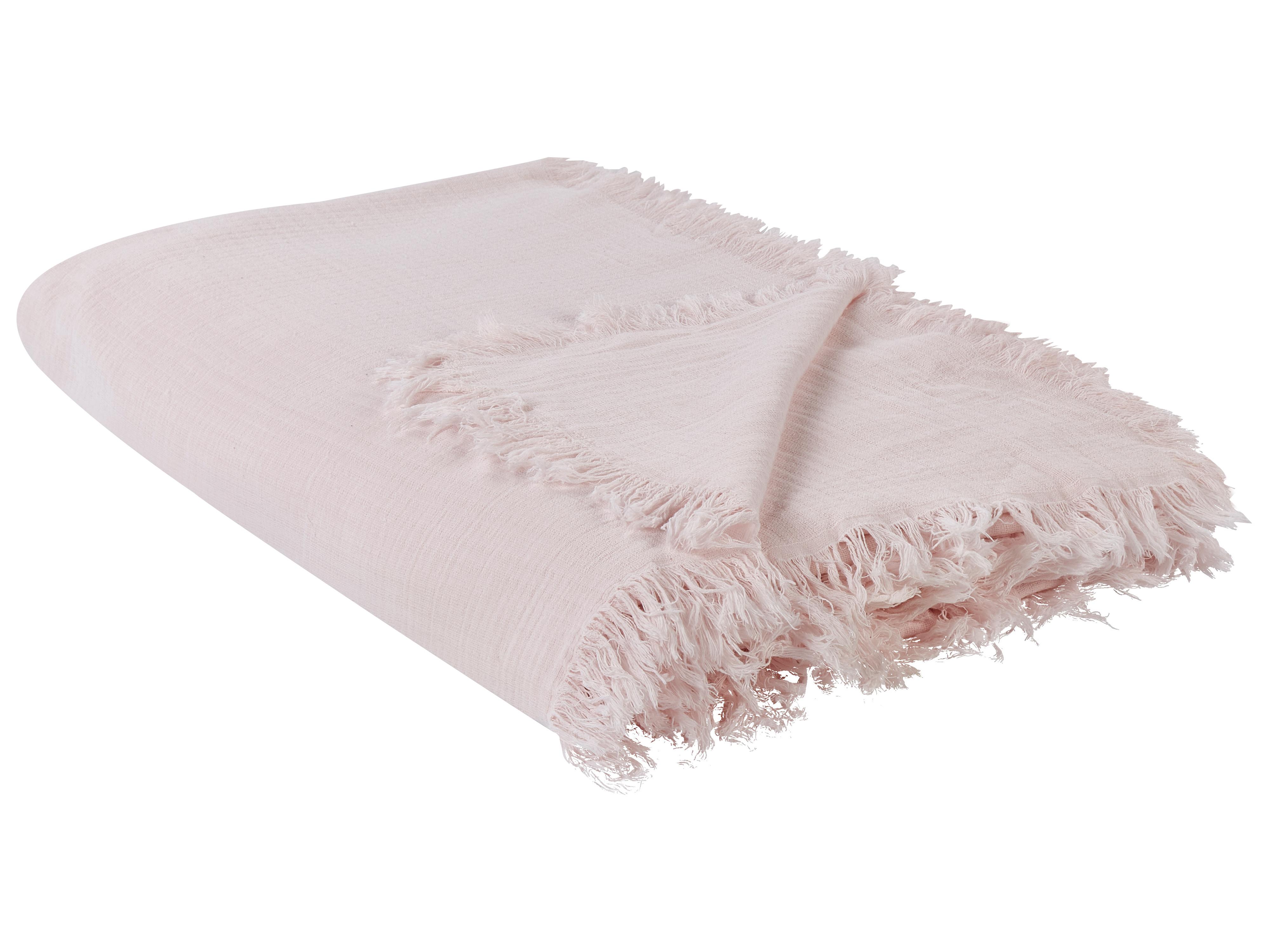 Bedspread HALPOLA Cotton 150 x 200 cm Pink