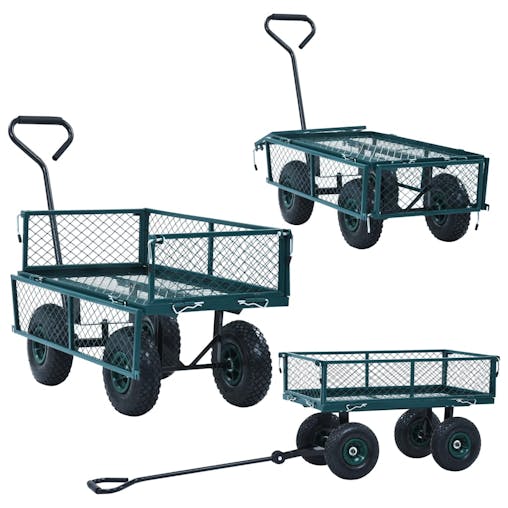 NNEVL Garden Hand Trolley Green 250 kg