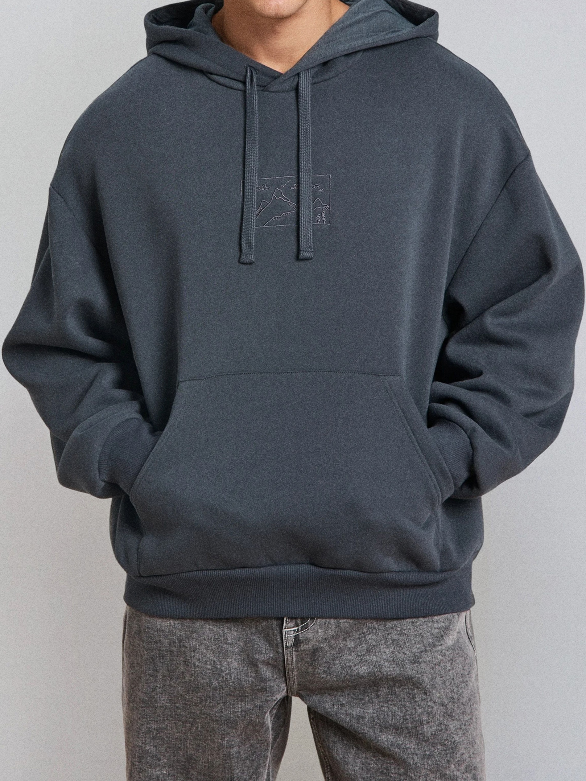Bluza z kapturem Comfort Fit z haftem