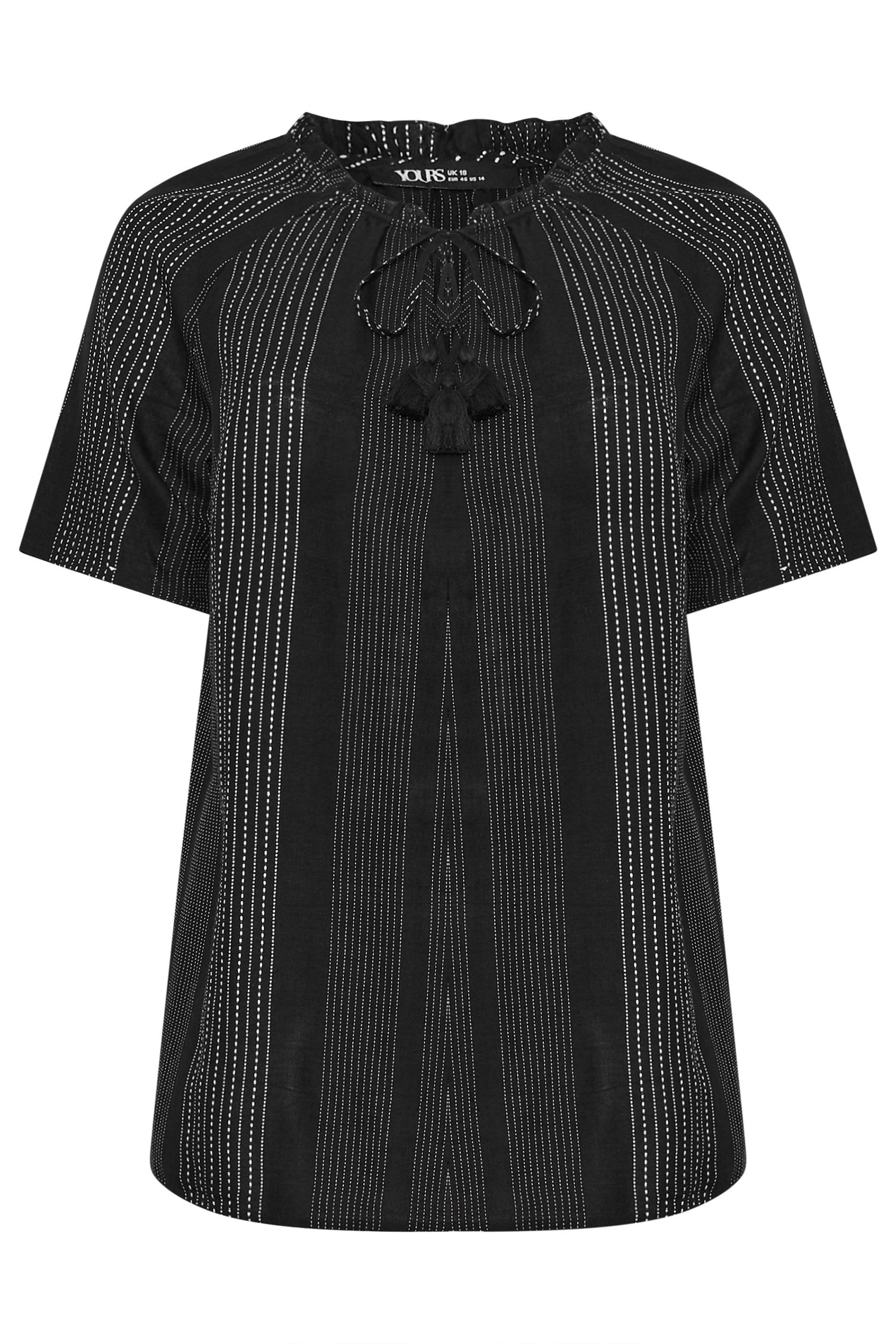 Yours Embroidered Notch Neck Blouse