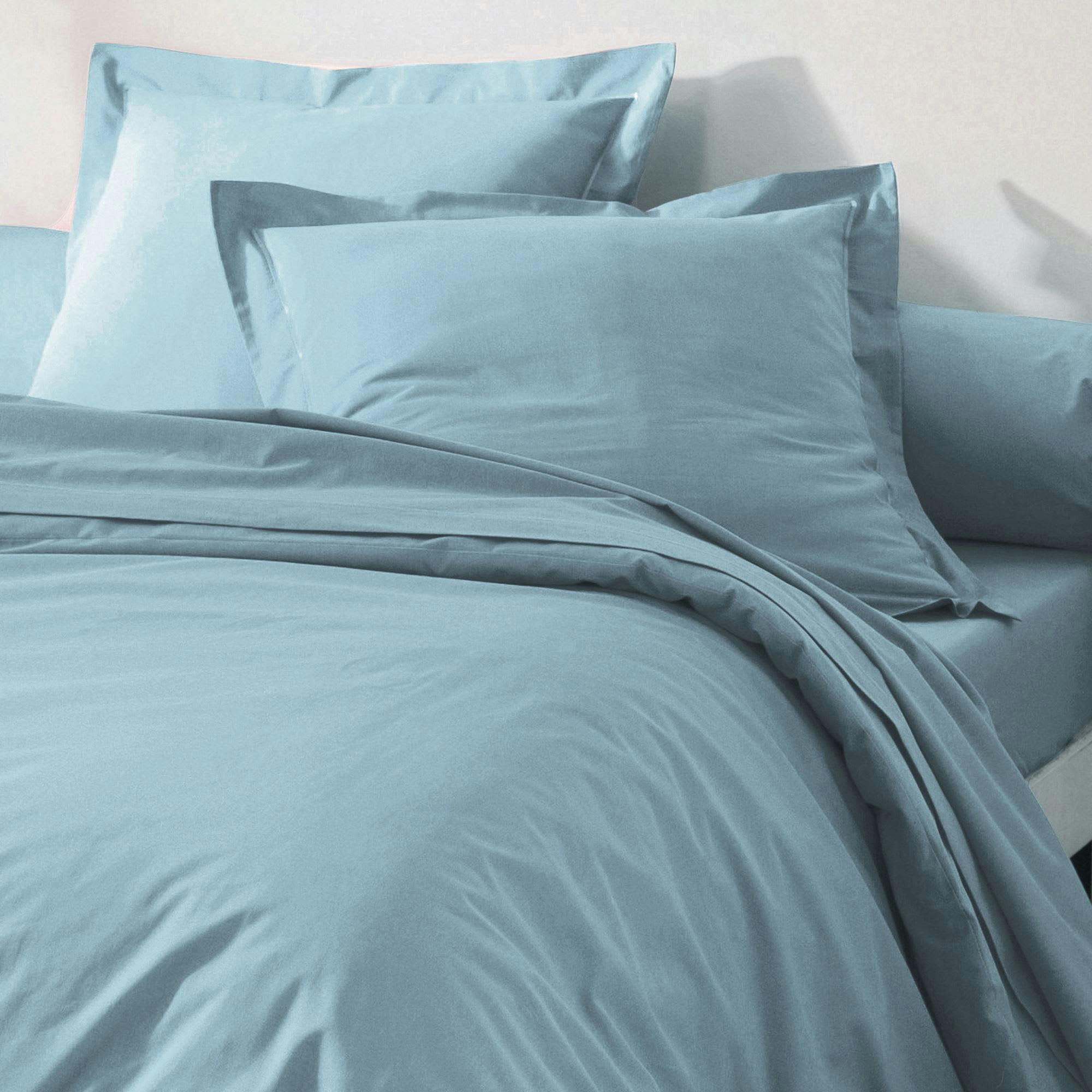 PERCALE 2015 - Housse de couette 260x240 bleu glacier en coton