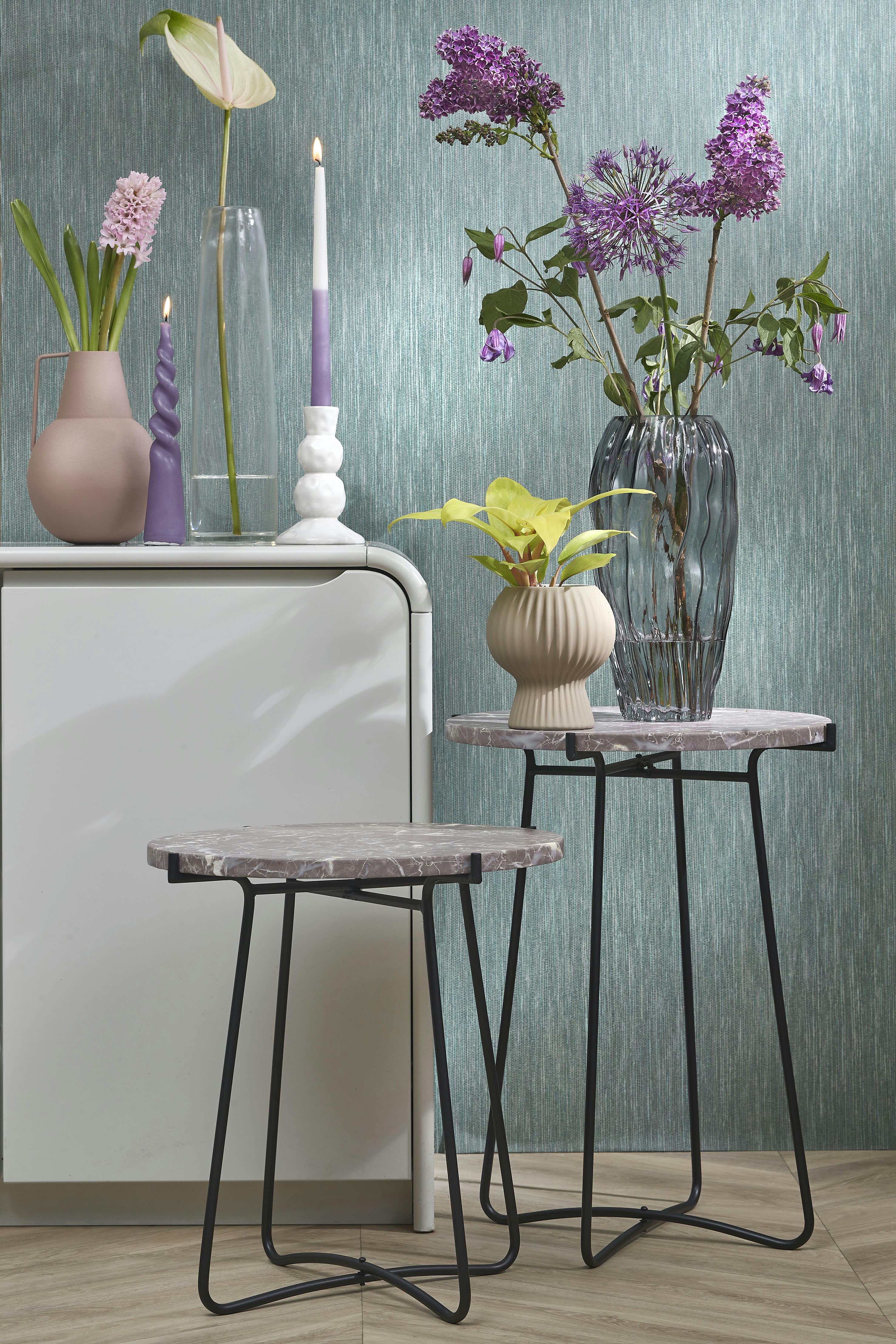 FELINE - Vase en verre marron foncé H32