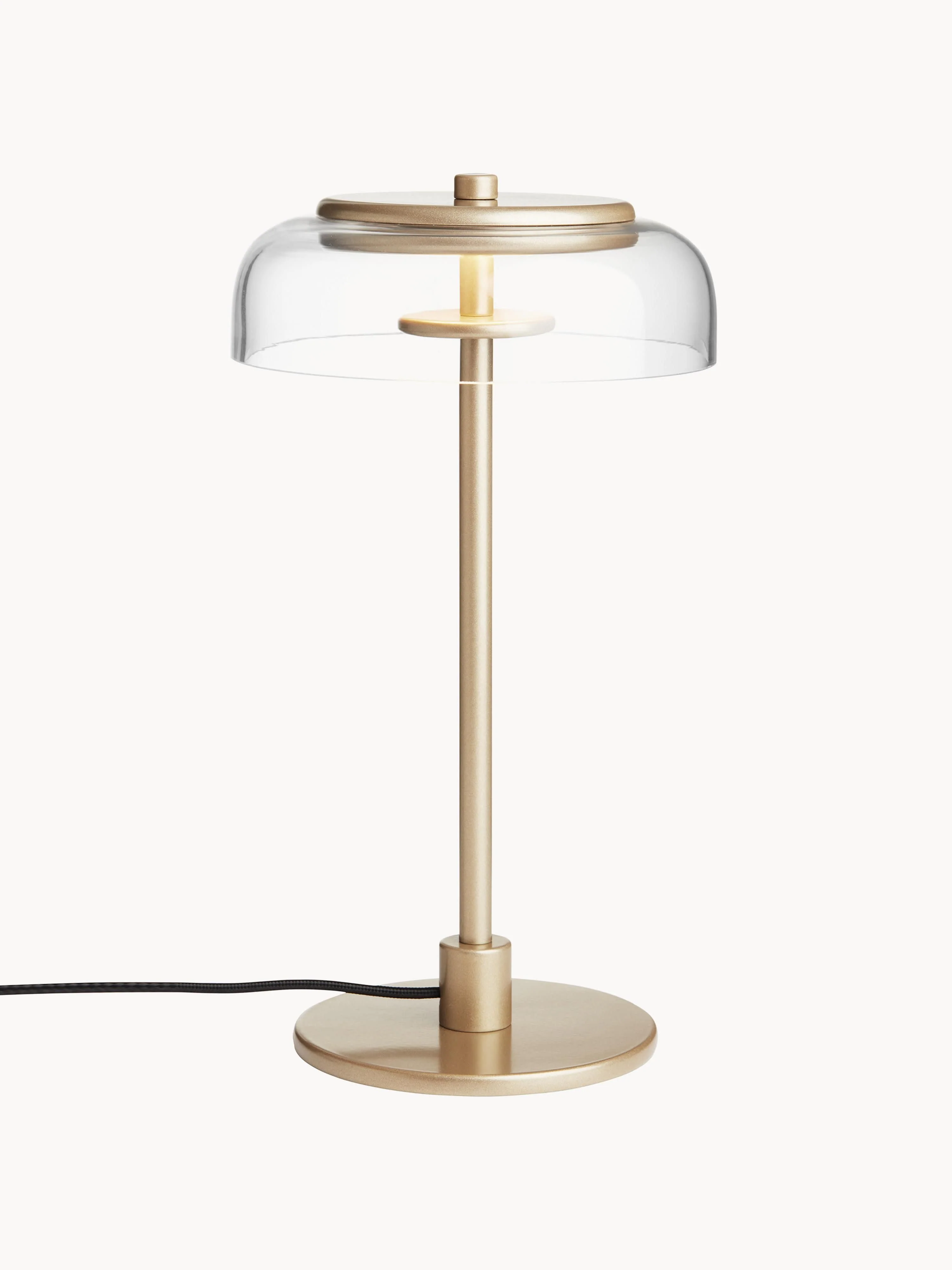 Kleine mundgeblasene LED-Tischlampe Blossi, dimmbar