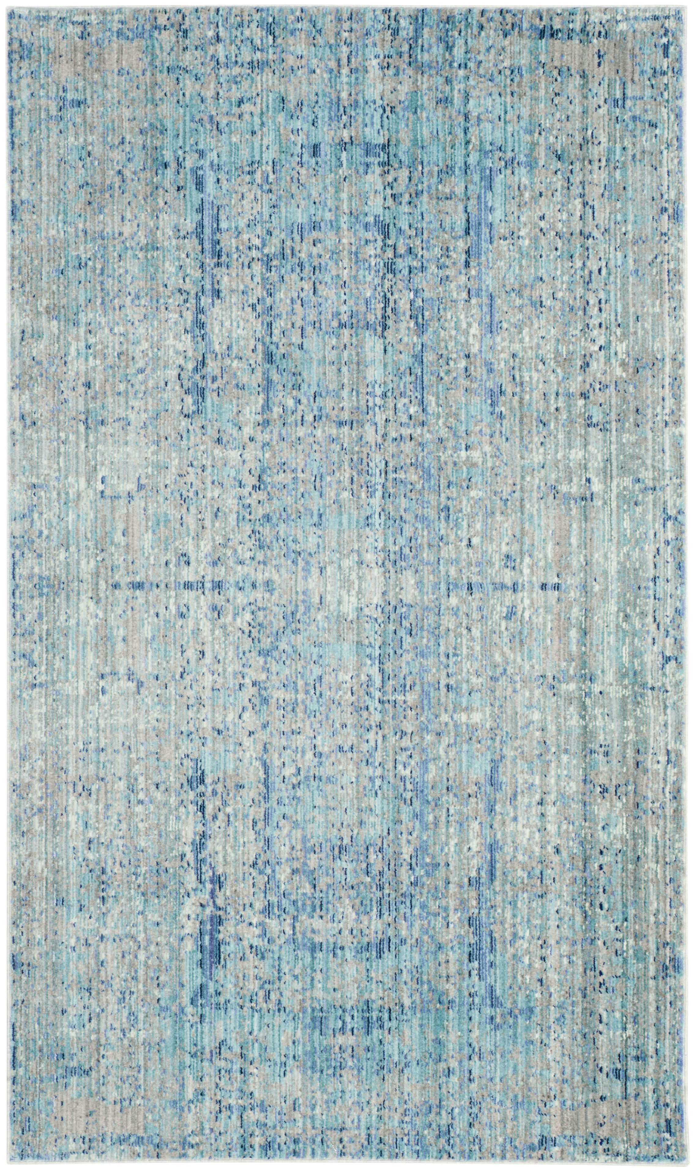 MYSTIQUE - Tapis de salon interieur en bleu ciel & multi, 122 x 183 cm