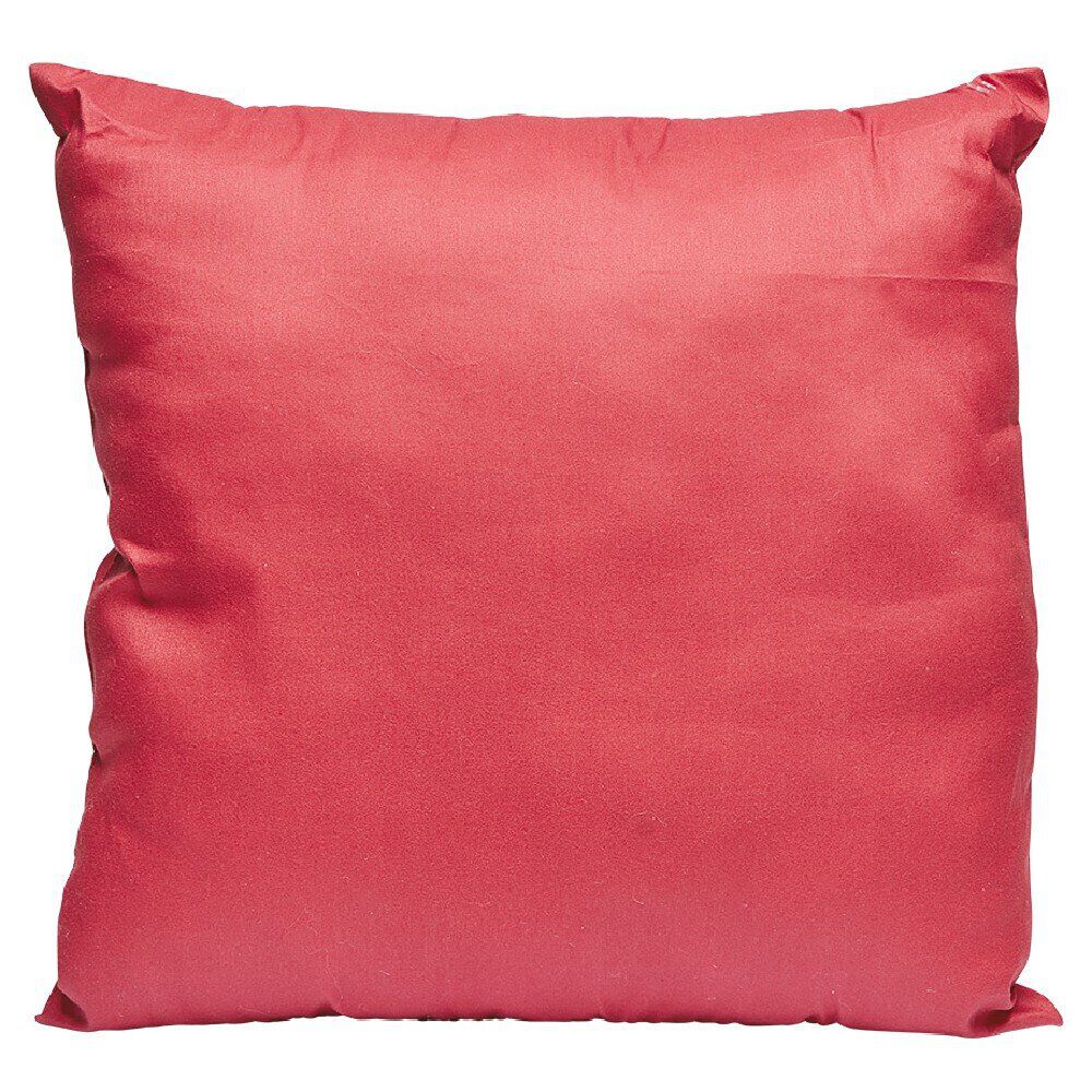 Coussin carré en polyester rouge