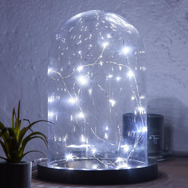Guirlandes - 20 micro LED - argent et blanc - L190 cm - Atmosphera