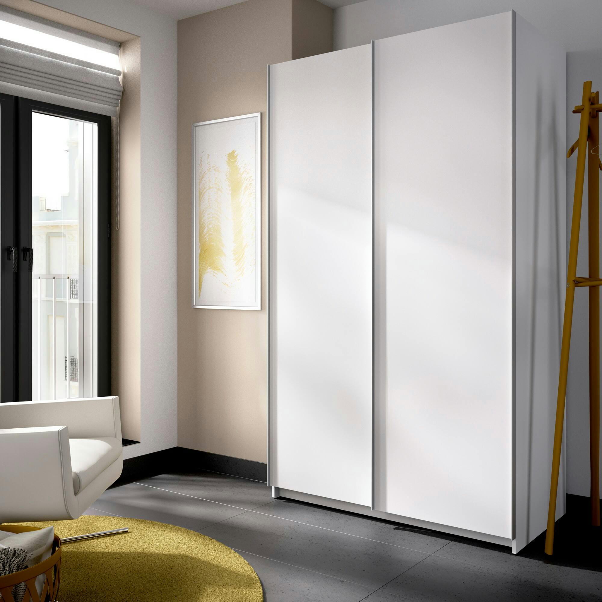 DABBOU - Garde-robe effet bois blanc