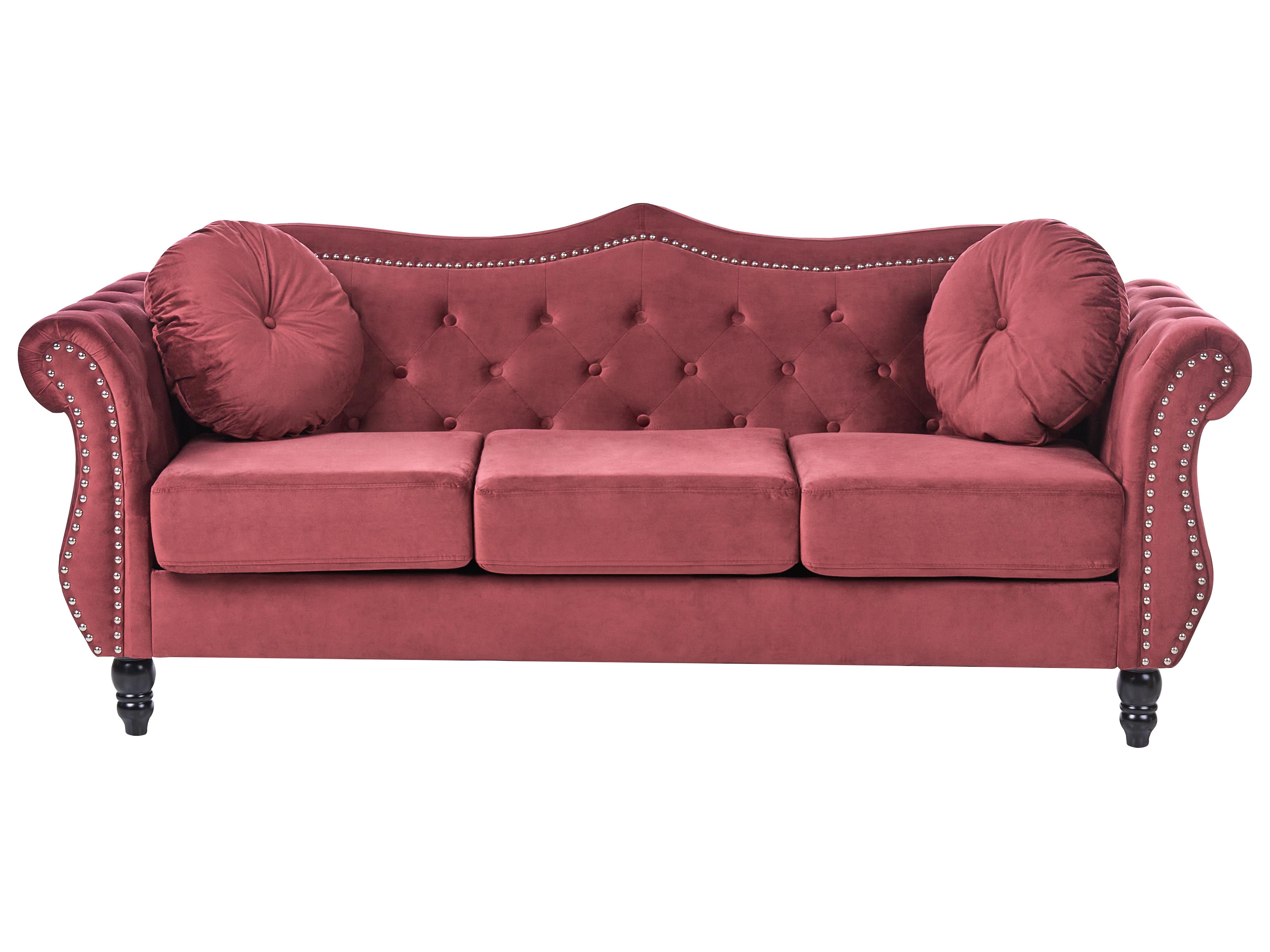 Sofa 2 Seater SKIEN Velvet Dark Red