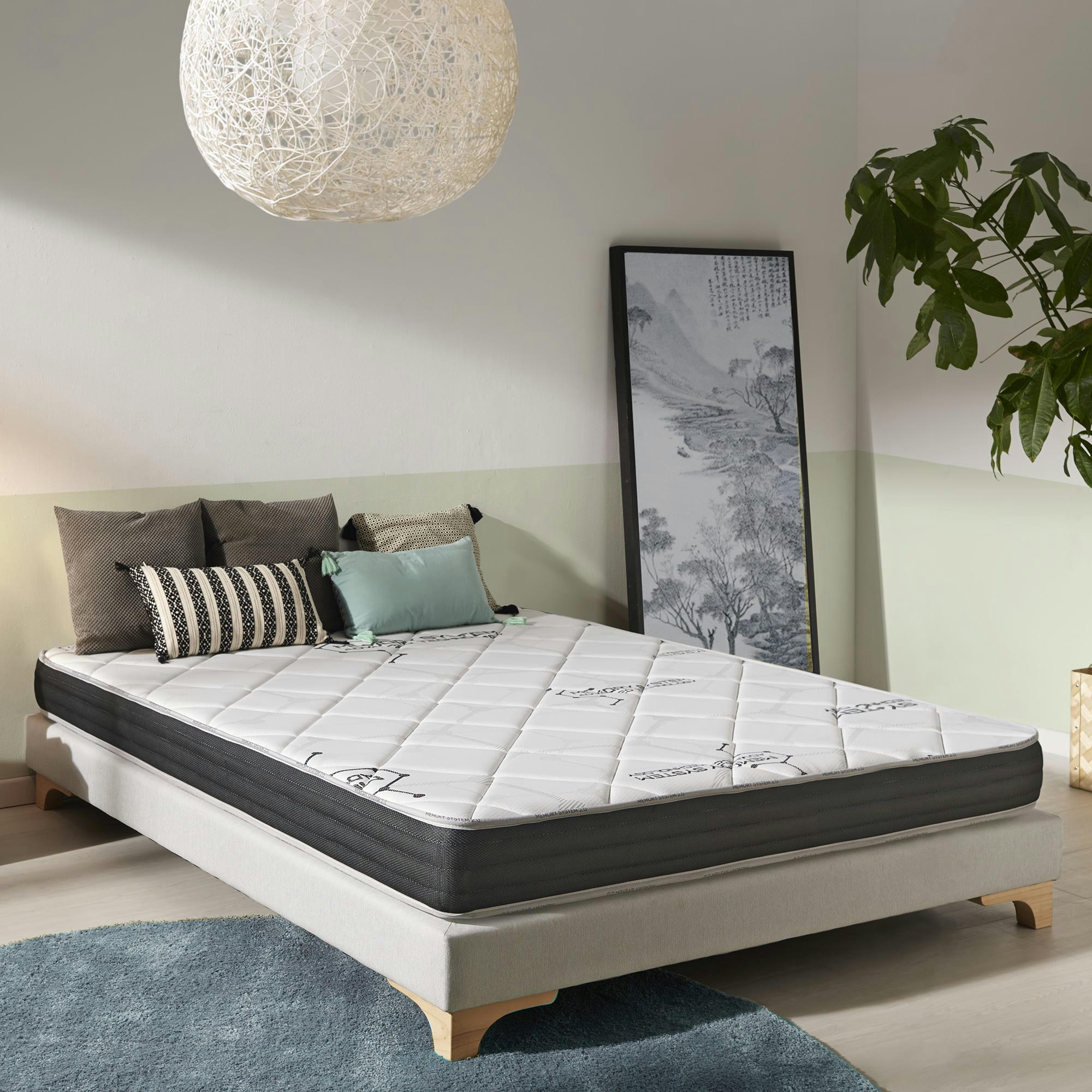VISCOSYSTEM 14 - Matelas 140 x 190 cm - Blue Latex, Mousse HR, 14 cm