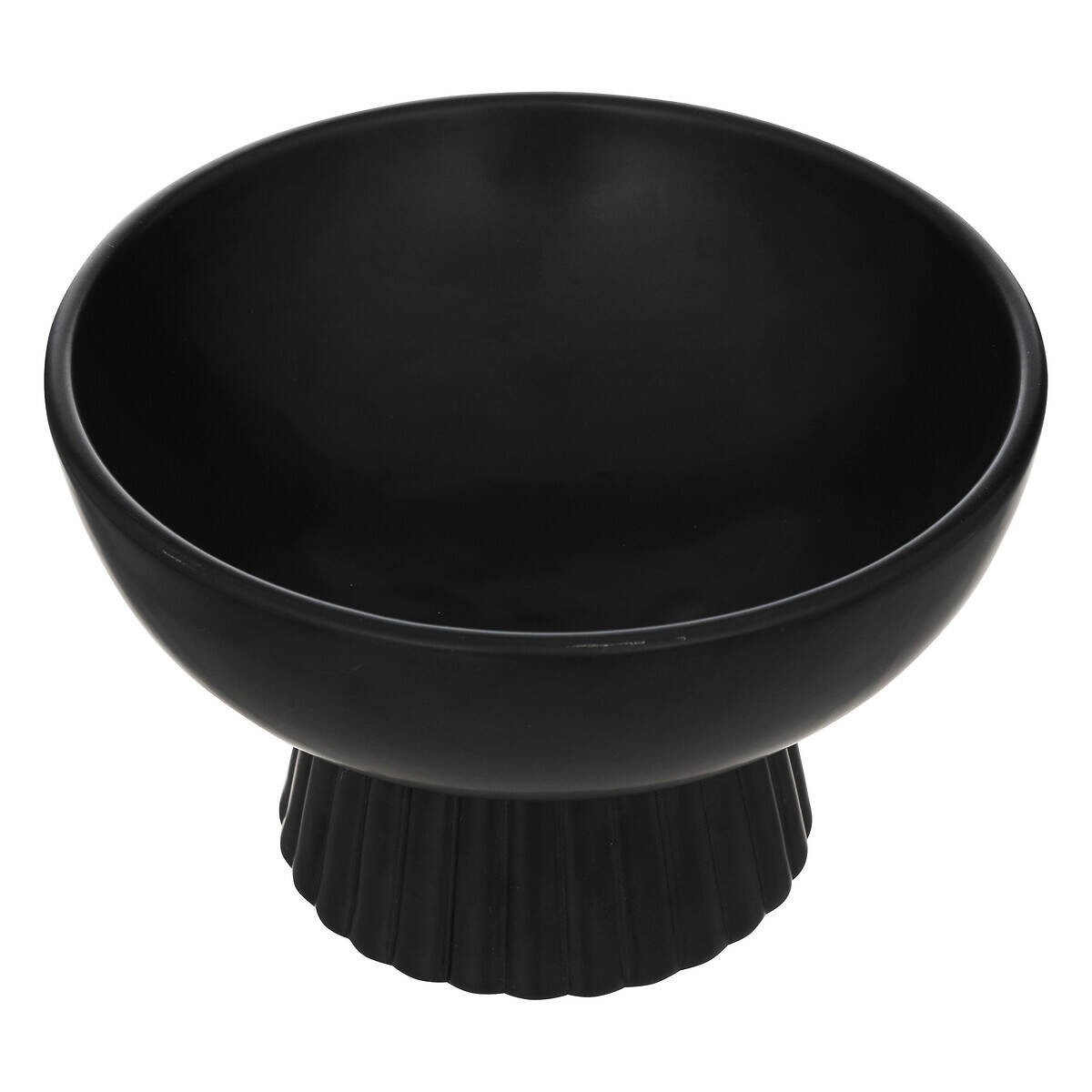 Misa ceramiczna czarna na nóżce Ø 22 cm