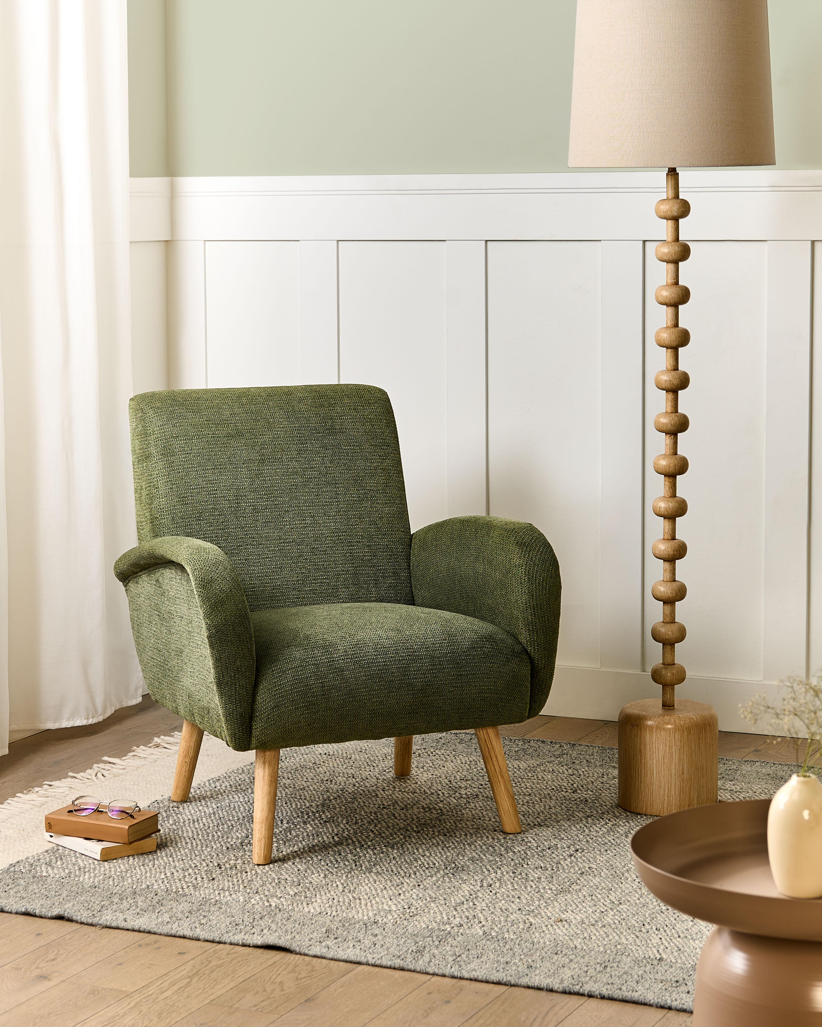 Armchair PLASSEN Fabric Green