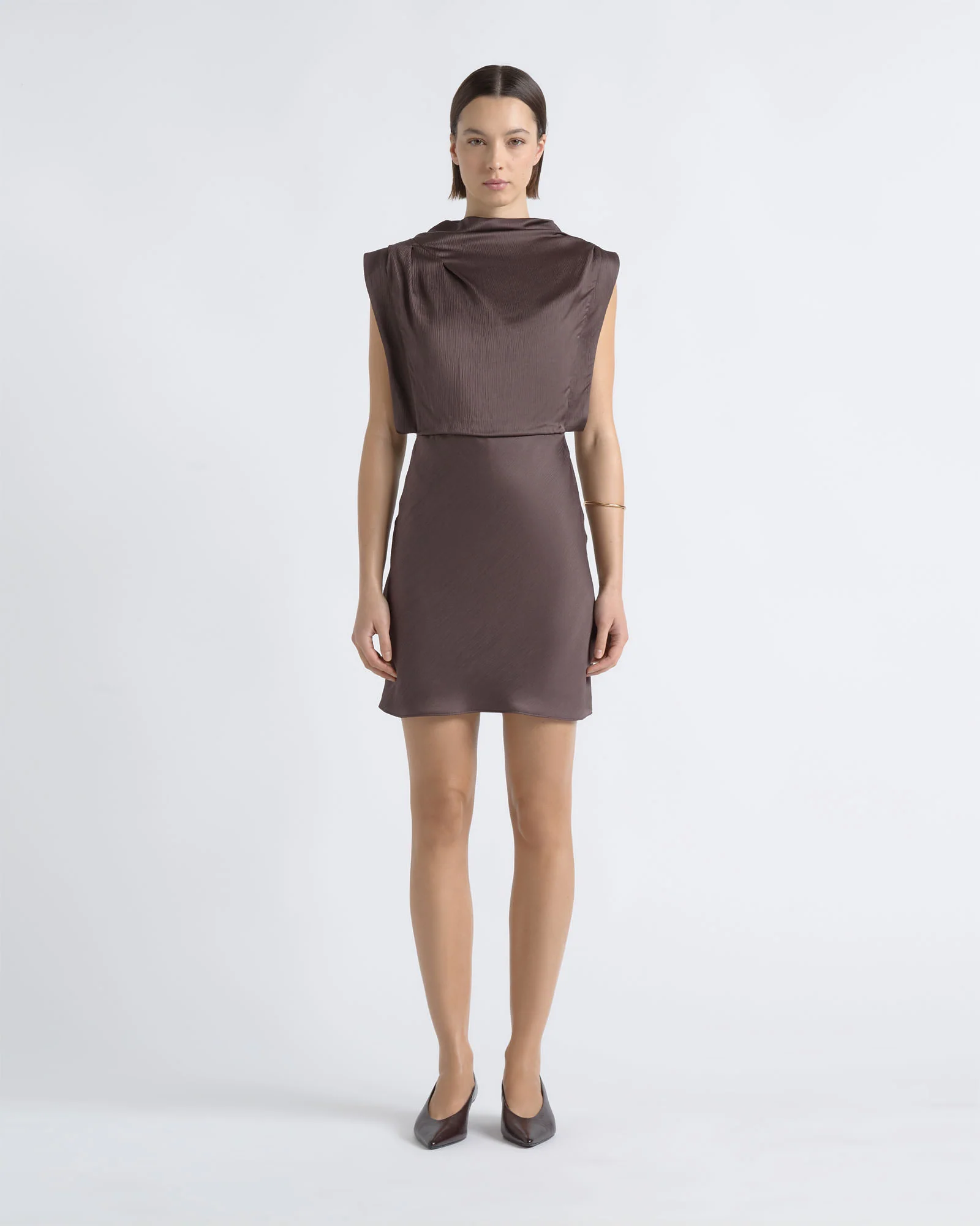 Cowl Neck Mini Dress