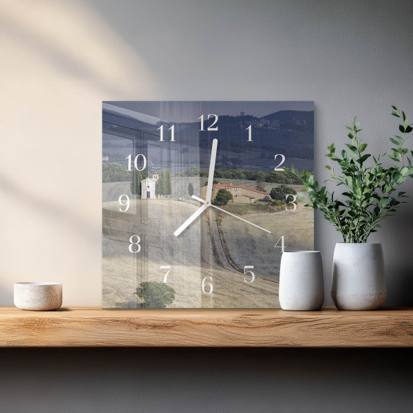 Zegar foto 30x30 Krajobraz design na ścianę