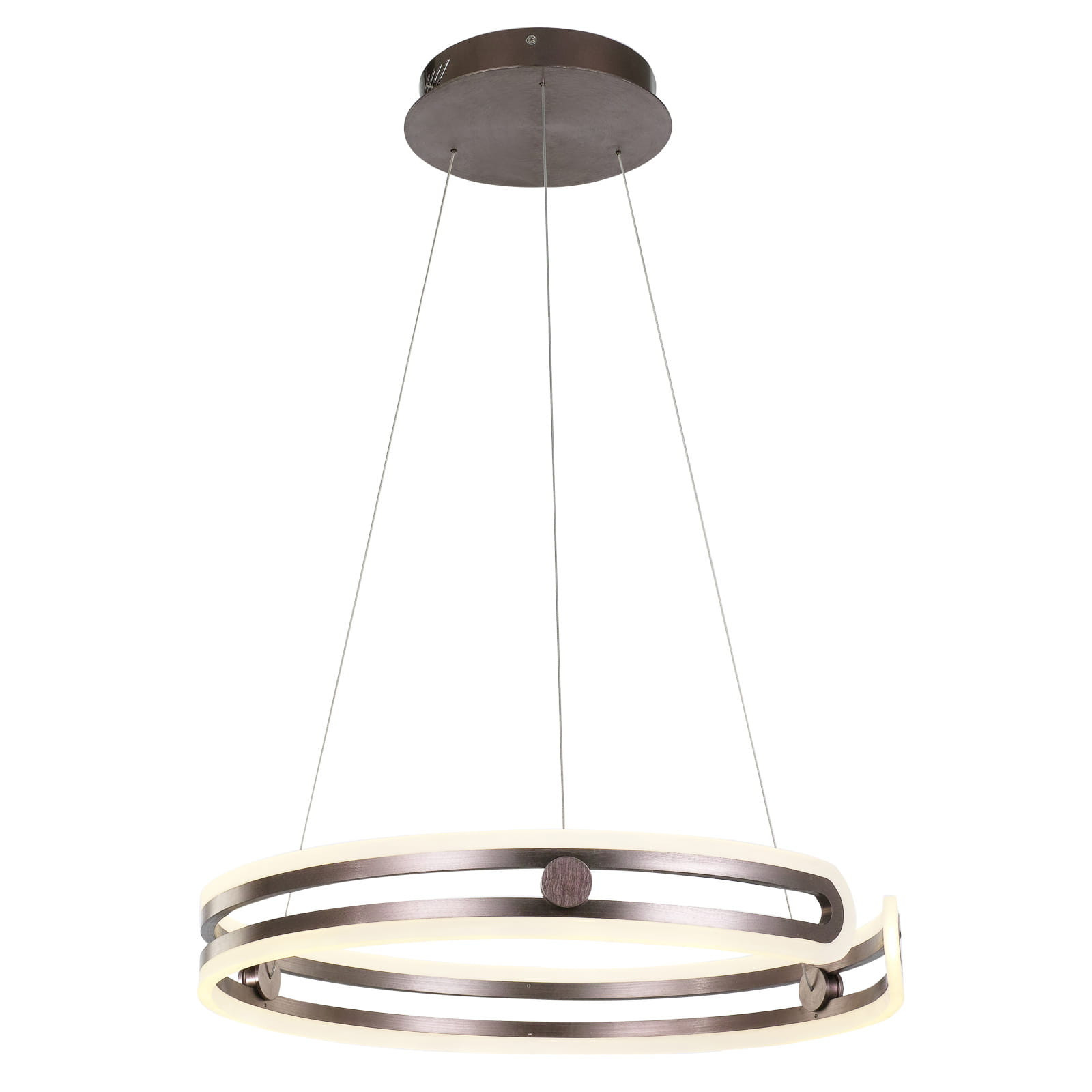 Lampa wisząca Kiara kawowo-biała LED 1x80W Ciepła biel 4830lm Italux