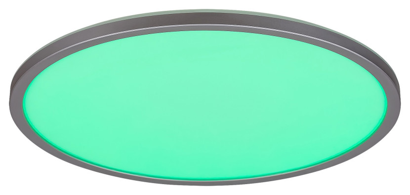 Plafon Rasmus z pilotem okrągły srebrny LED 1x22W 41,5cm IP20 Rabalux