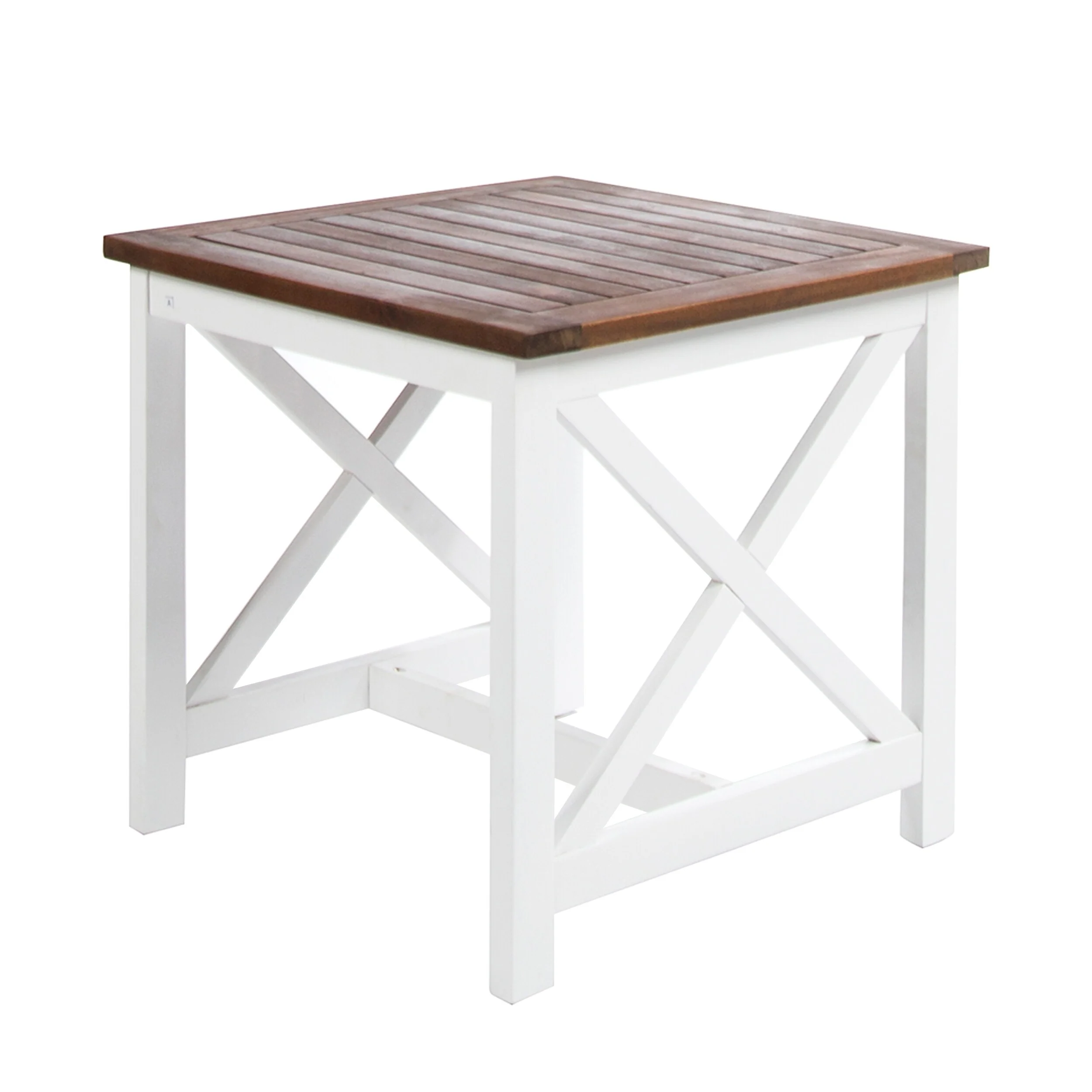 Christopher Knight Home Cassara Outdoor Farmhouse Cottage Square Acacia Wood End Table