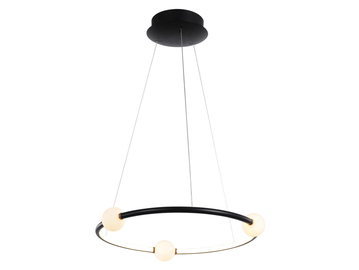 Lampa wisząca Lozanna LED stalowa czarna