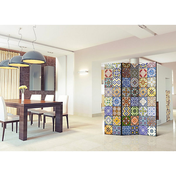 Paravent Décoratif Graphique &Mandala pour Intérieur 135 x 172 cm Multicolore