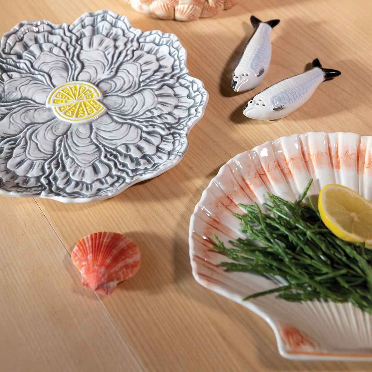 &klevering - Oyster Servierplatte Ø 23 cm, mehrfarbig