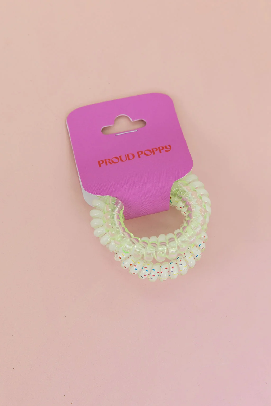 Neon Green Coil Hair Ties – 4 Pack