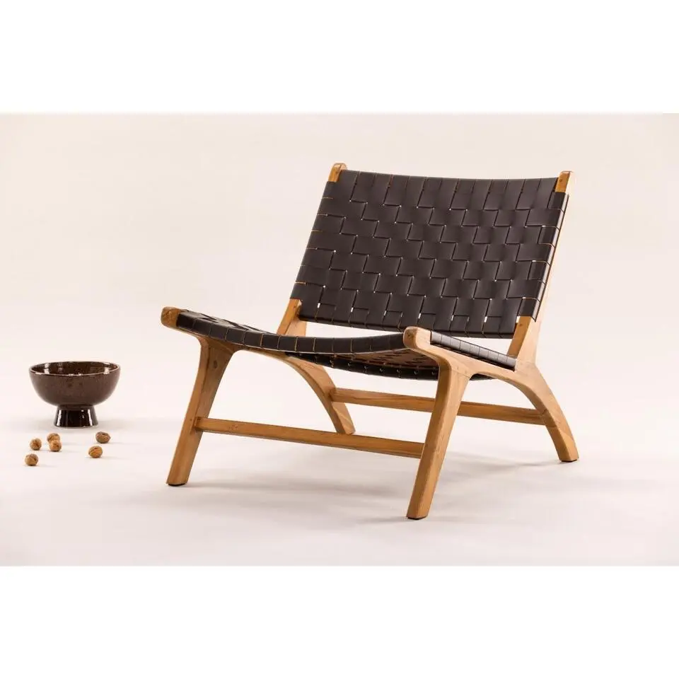 Svea - Veno fauteuil - lederlook - bruin