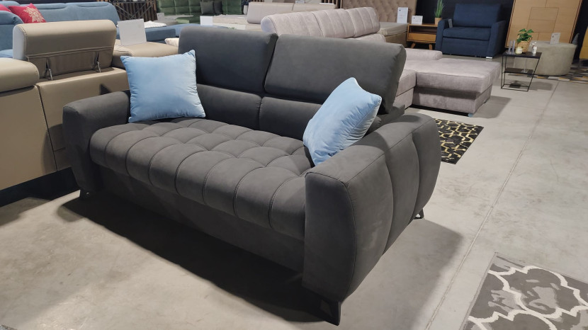 Sofa Porto II 190 cm | Alcantara Grafit | Nowoczesna Sofa do Salonu