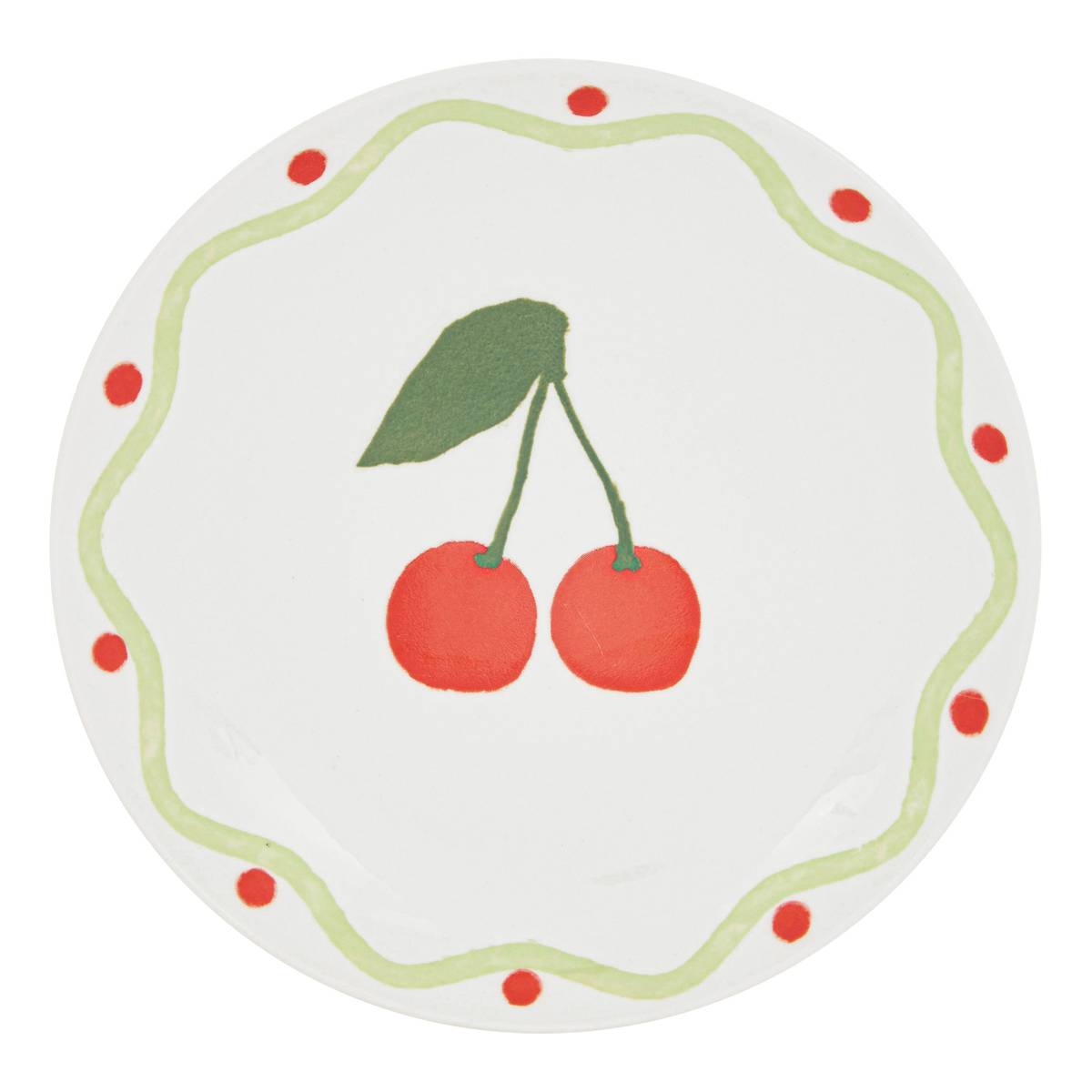 Set of 6 dessert plates "Fruity" Porcelain, D.19 cm