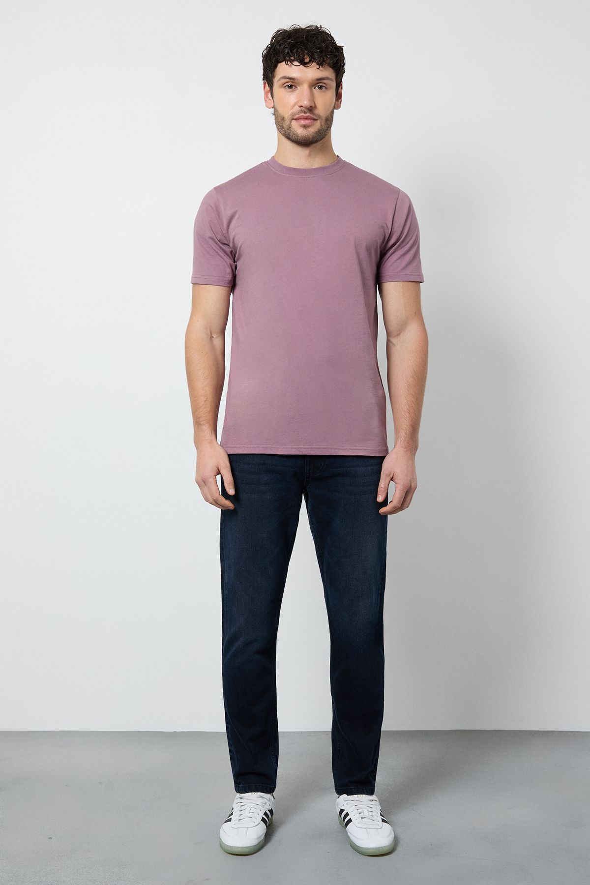 Burton Dark Pink Plain Crew Neck T-Shirt