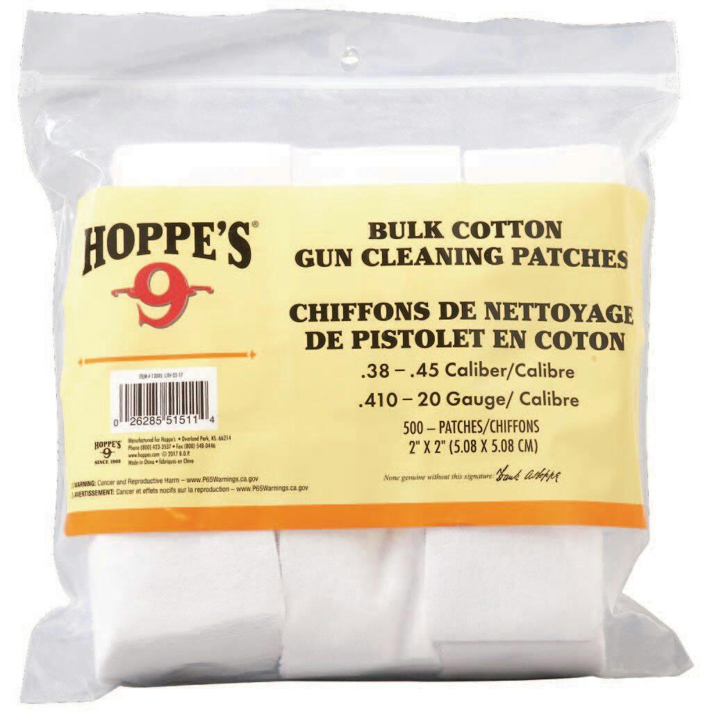 Hoppe's Hunting Gun Cleaning Patches, .38-.45 Caliber, 500-pk