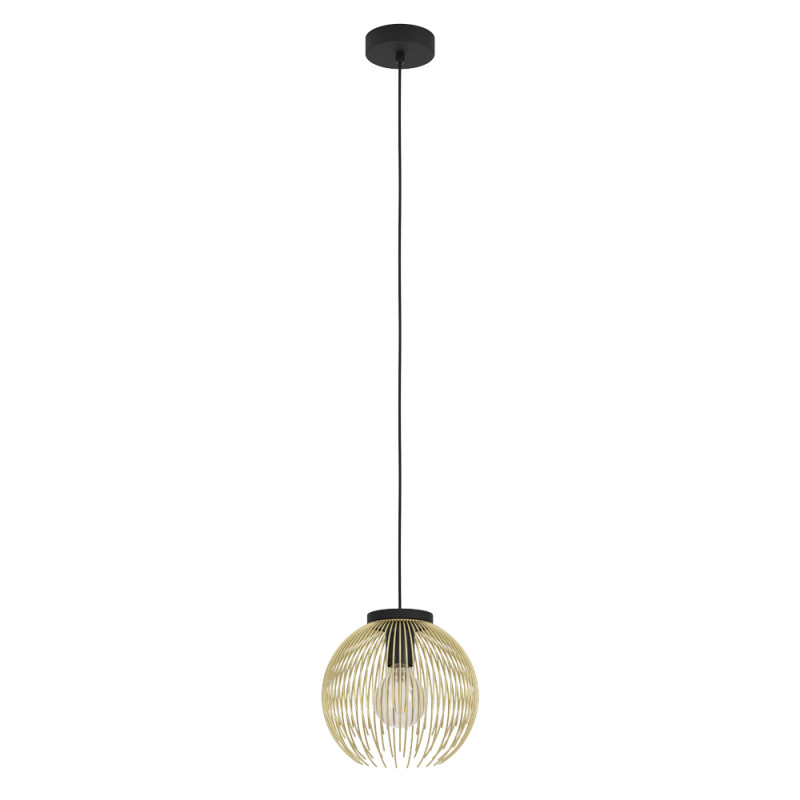 Suspension Venezuela noire et or Ø 23,5 cm E27 40 W EGLO
