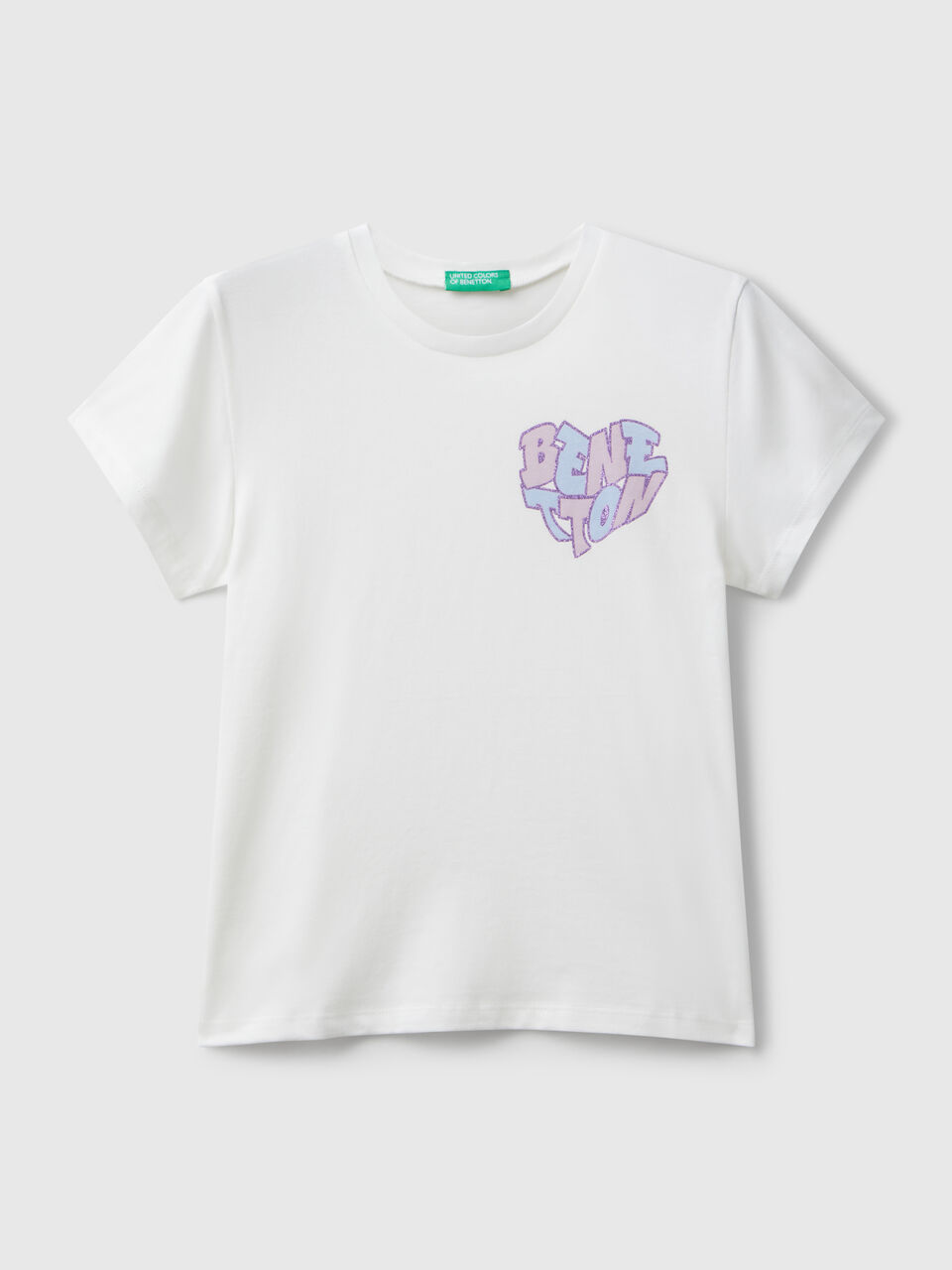 T-shirt with glittery logo