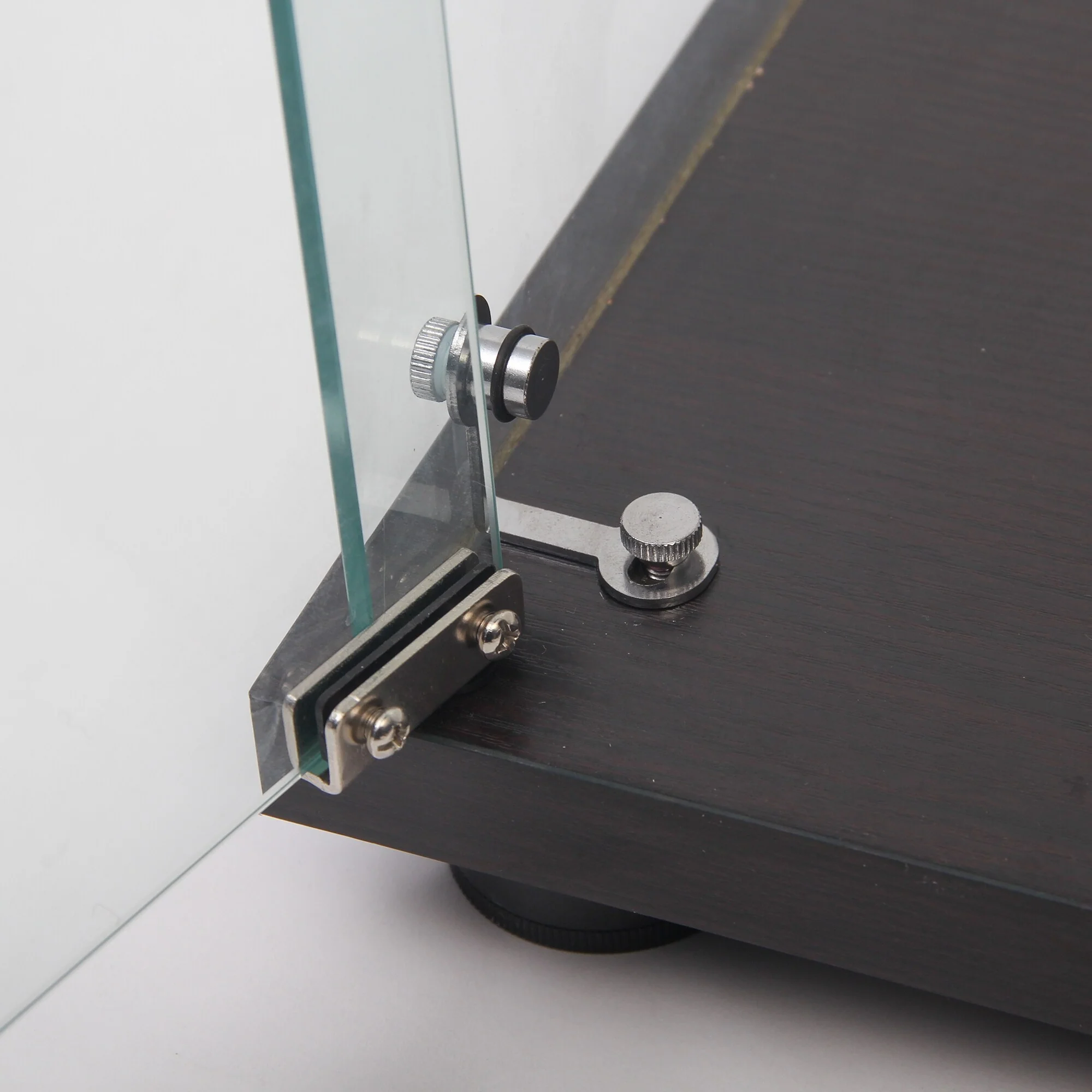 Glass Display Cabinet with 5 Shelves Double Door, Curio Cabinets for Living Room