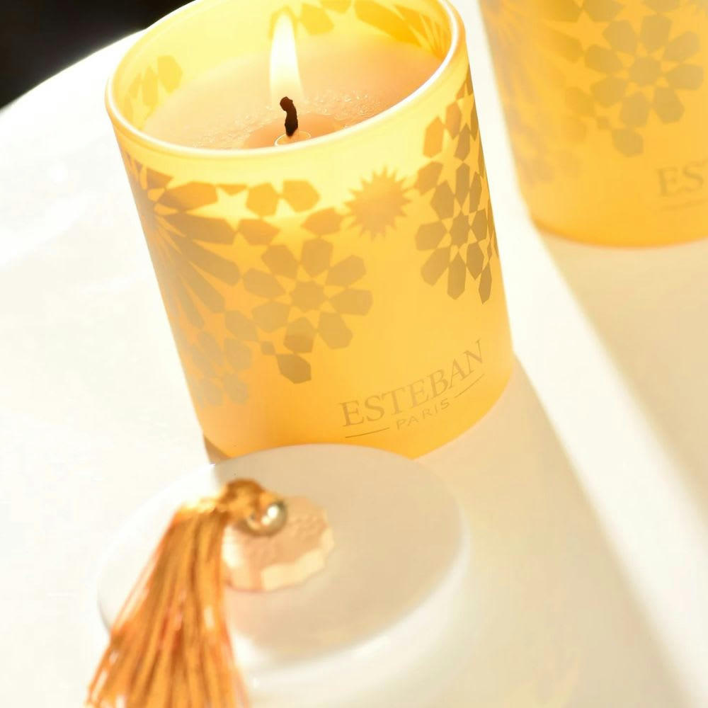 AMBRE - Bougie déco parfumée rechargeable