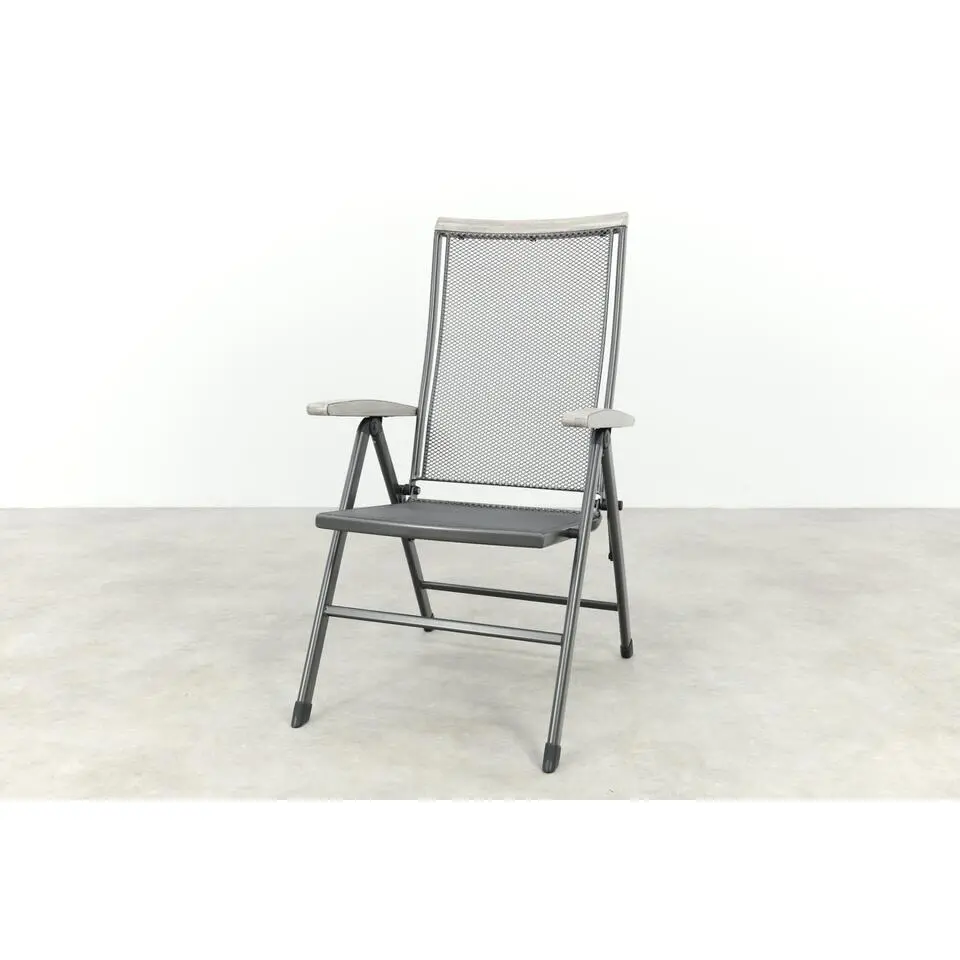 Royal Garden Balero strekmetaal verstelbare tuinstoel in Antraciet