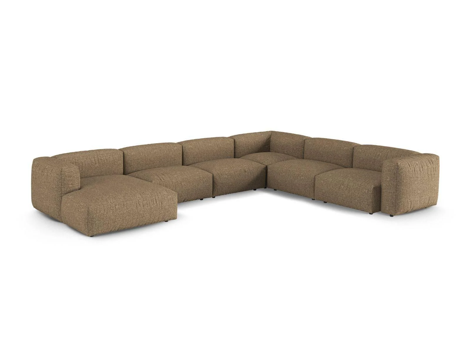 Modulaire hoekbank Martina rechts bouclé