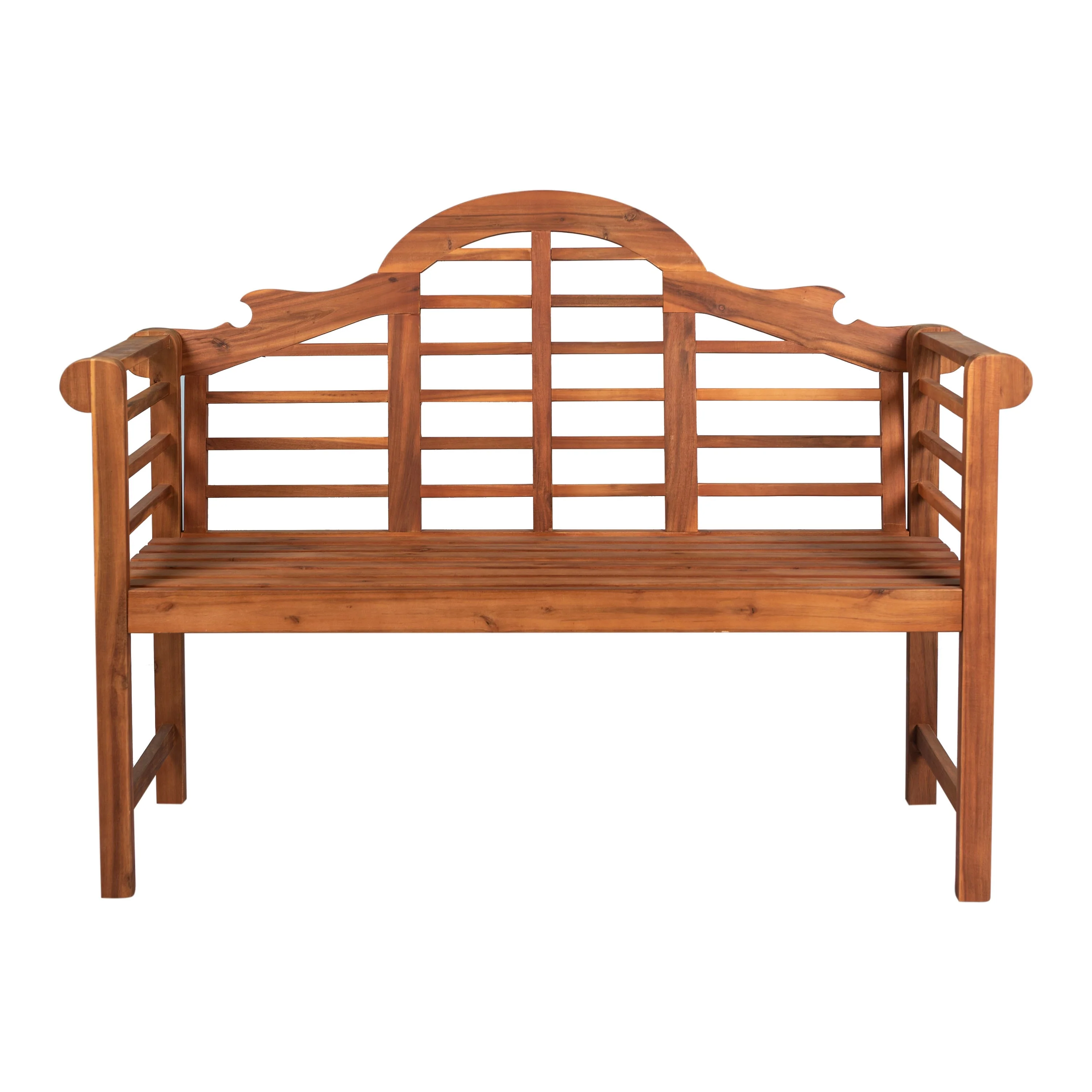 Apollo 51.2 3-Seat Arched 600-Lbs Support Acacia Wood Outdoor Garden Patio Bench, by JONATHAN Y