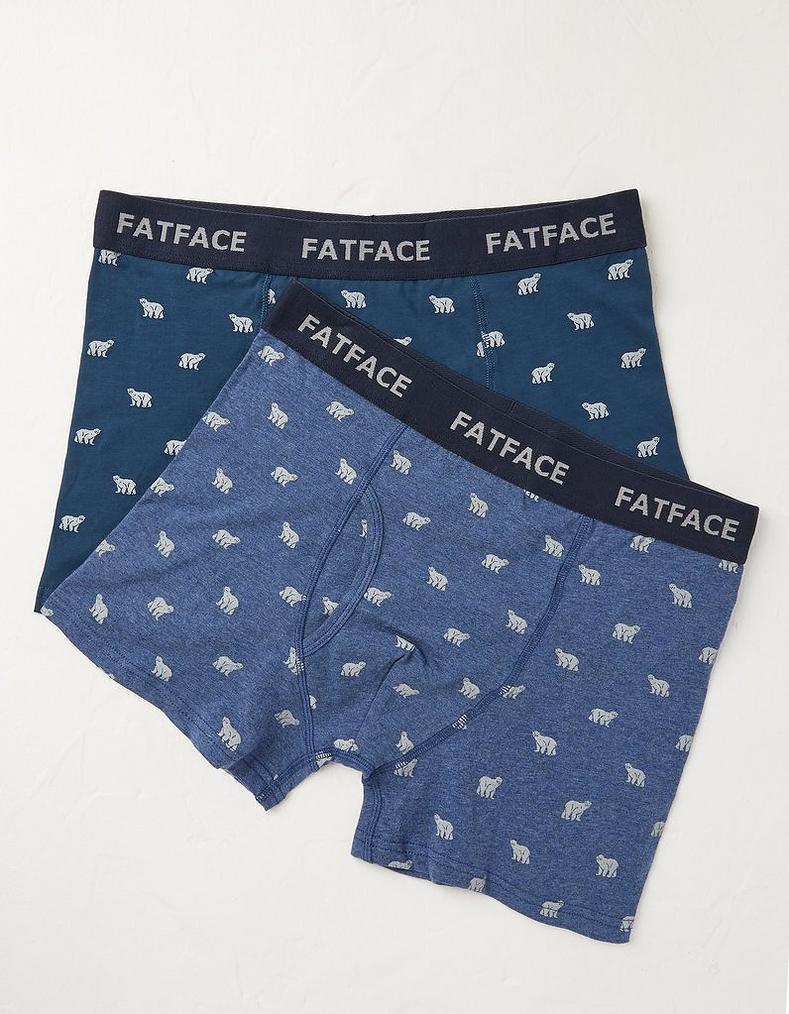 2 Pack Bear Print Boxers