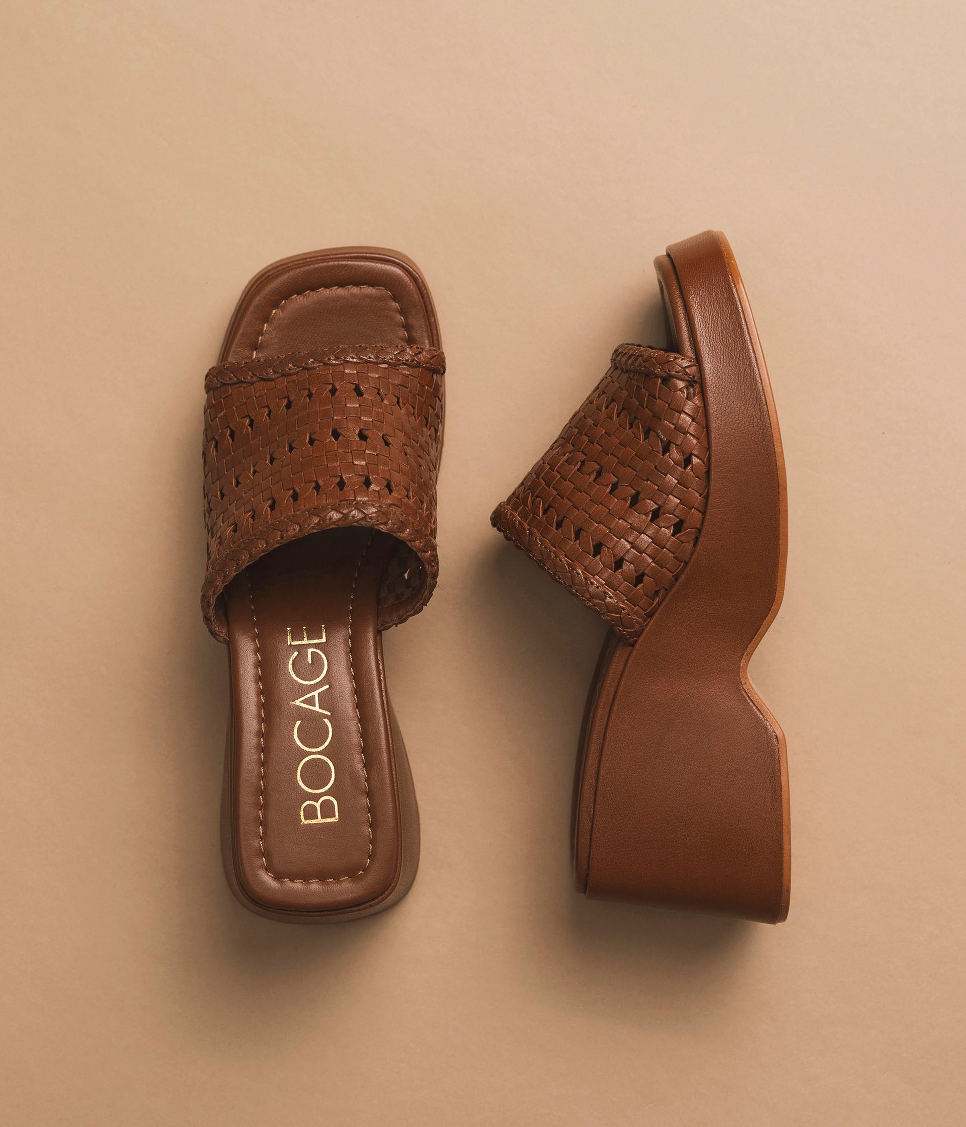 Mule Venise cognac